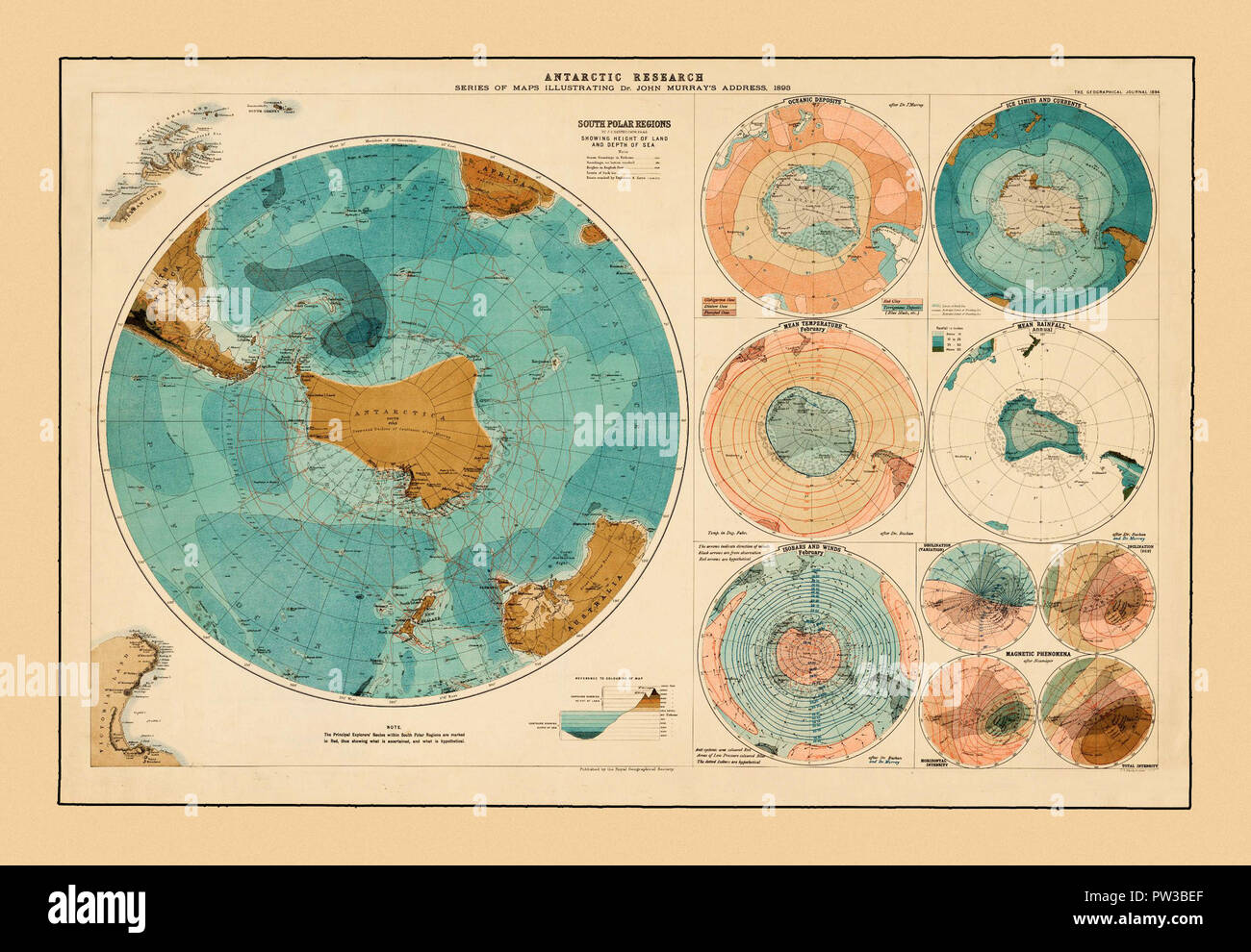 Antarctic expedition map hi-res stock photography and images - Alamy