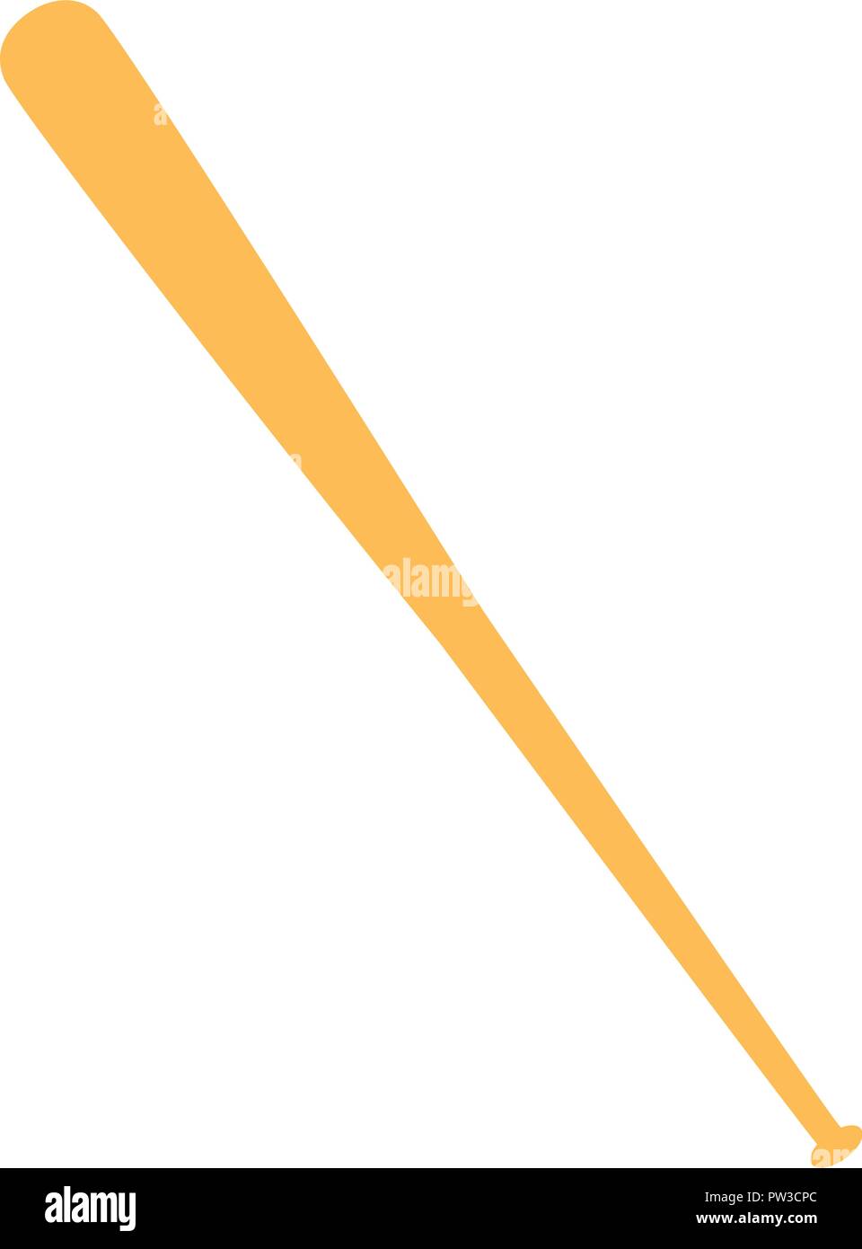 baseball bat icon over white background, vector illustration Stock