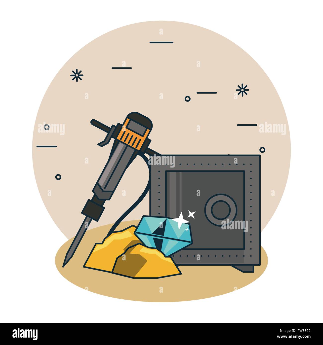 Mining Tools Cut Out Stock Images & Pictures - Alamy