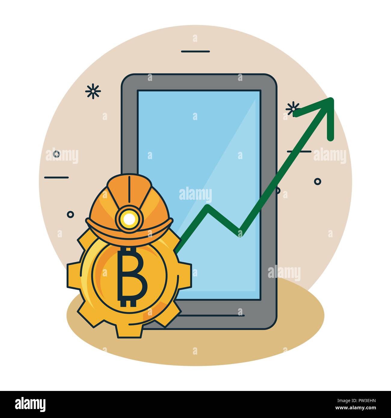 Bitcoin mining cartoons Stock Vector Image & Art - Alamy