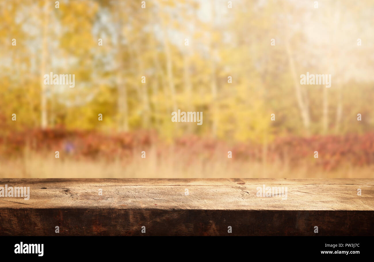 Empty table for display montages Stock Photo