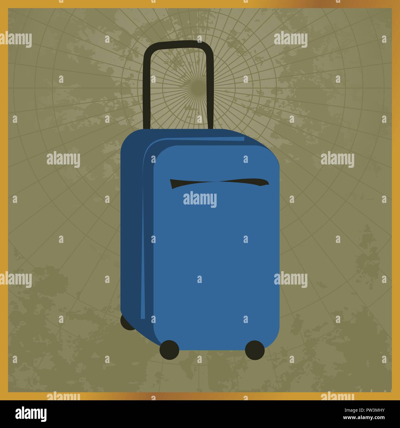 Icon with a blue suitcase field map Stock Vector Image & Art - Alamy