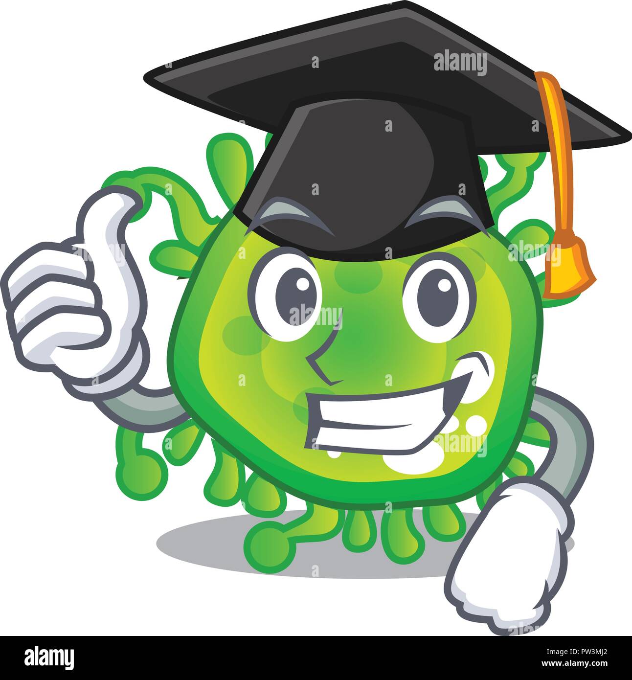 Graduation Germs Graduation cartoon microba virus bacteria in body Stock Vector Image ...