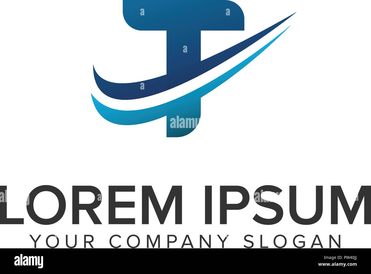 Cative Modern letter T Logo design concept template . fully editable vector Stock Vector