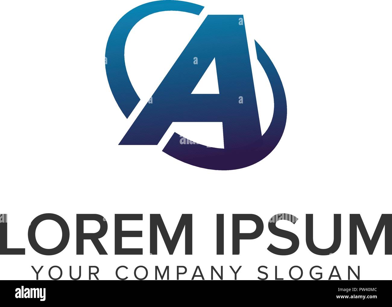Creative modern letter A Logo design conc . fully editable vectorept ...