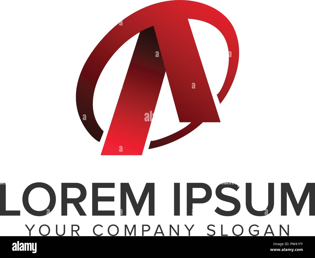 Cative Modern letter A Logo design concept template. fully editable vector Stock Vector