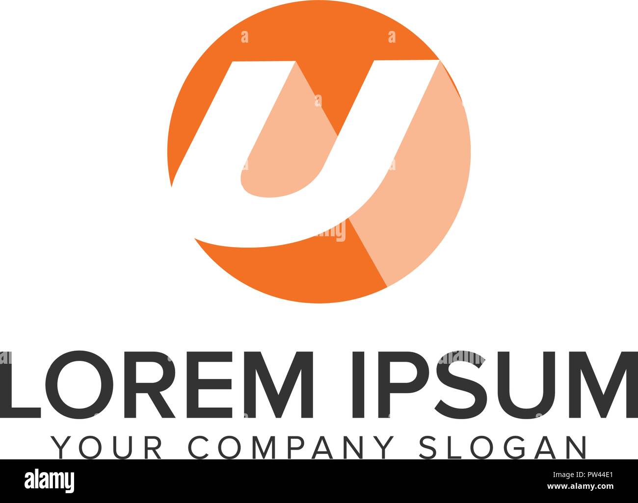 Letter U Circle Shadow Logo Negative Space Design Concept Template Fully Editable Vector Stock Vector Image Art Alamy