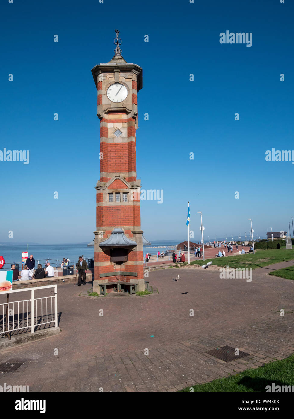 Morecambe Bay Clock Tower on Morecambe Promenade Stock Photo Alamy