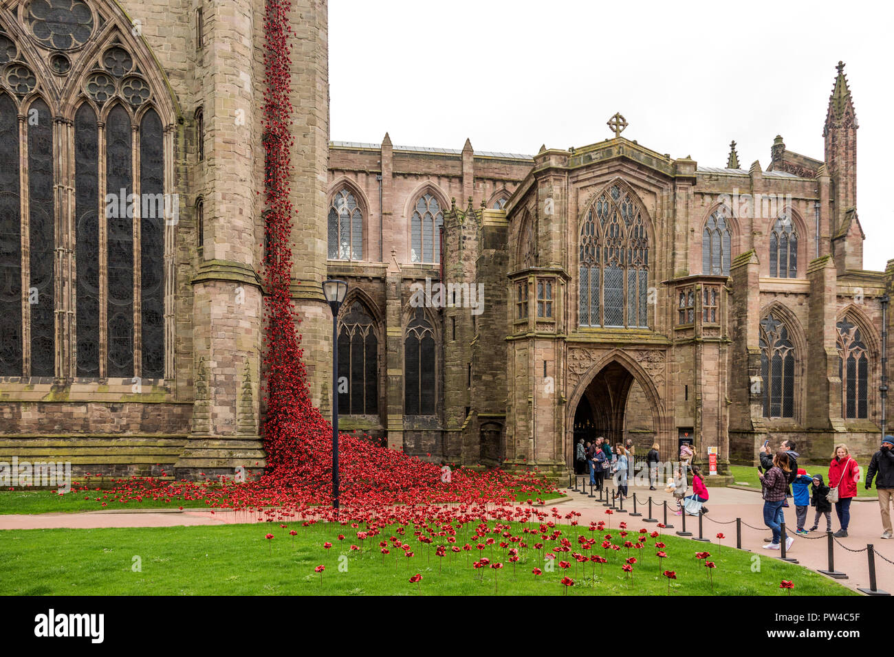 Weeping window, Hereford Cathedral Stock Photo