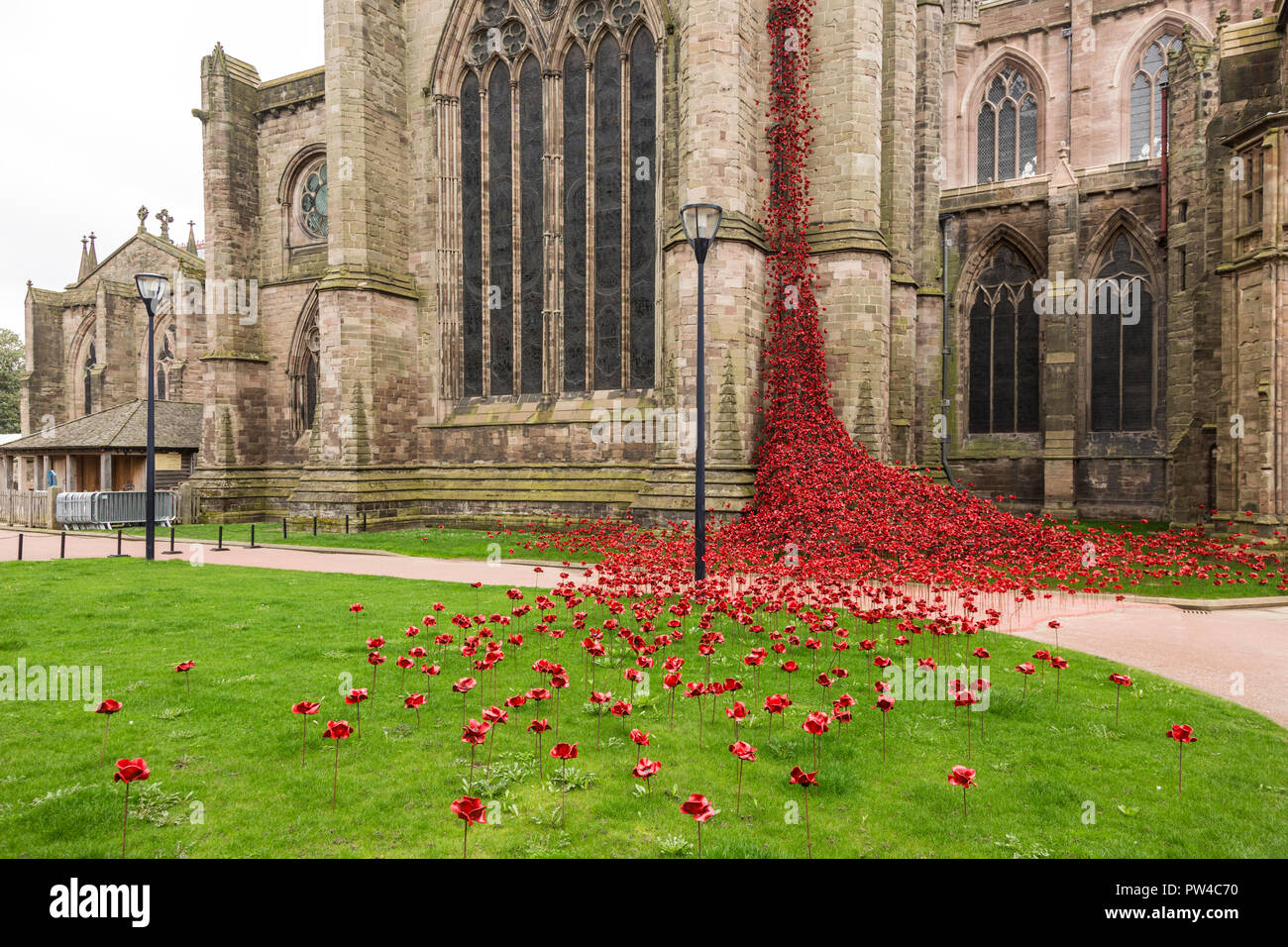 Weeping window, Hereford Cathedral Stock Photo