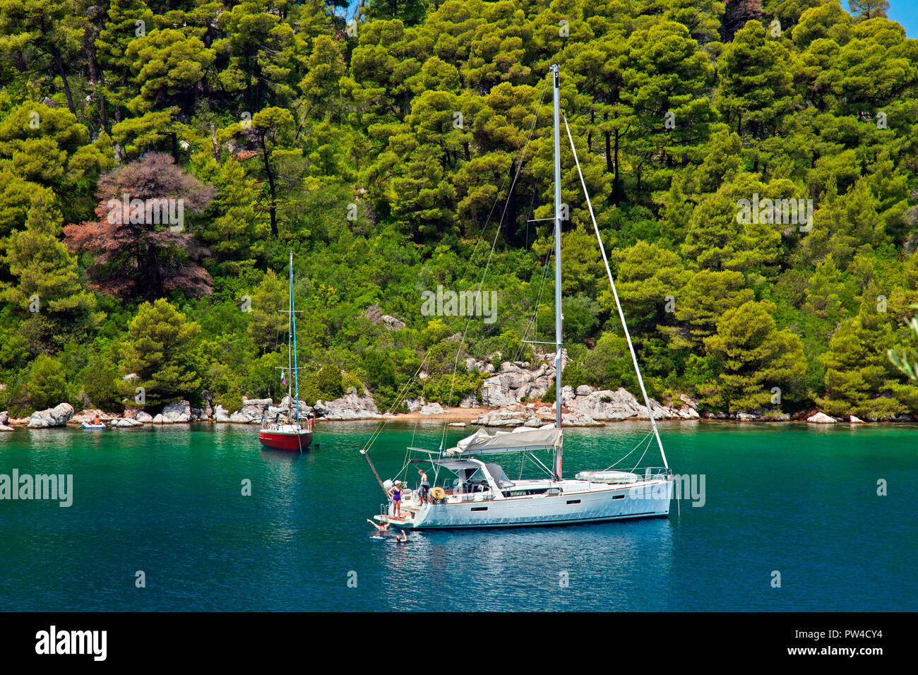 Skopelos boat cove hi-res stock photography and images - Alamy