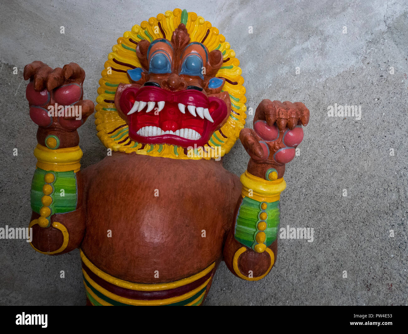 Tibetan deity statue in the Reinhold Messner museum in Brunico Stock Photo
