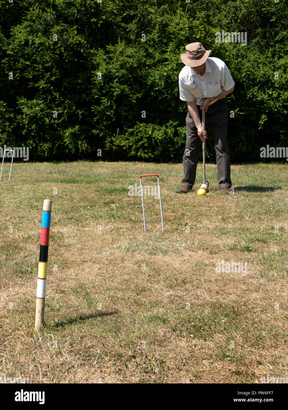 Playing croquet. England, UK Stock Photo Alamy