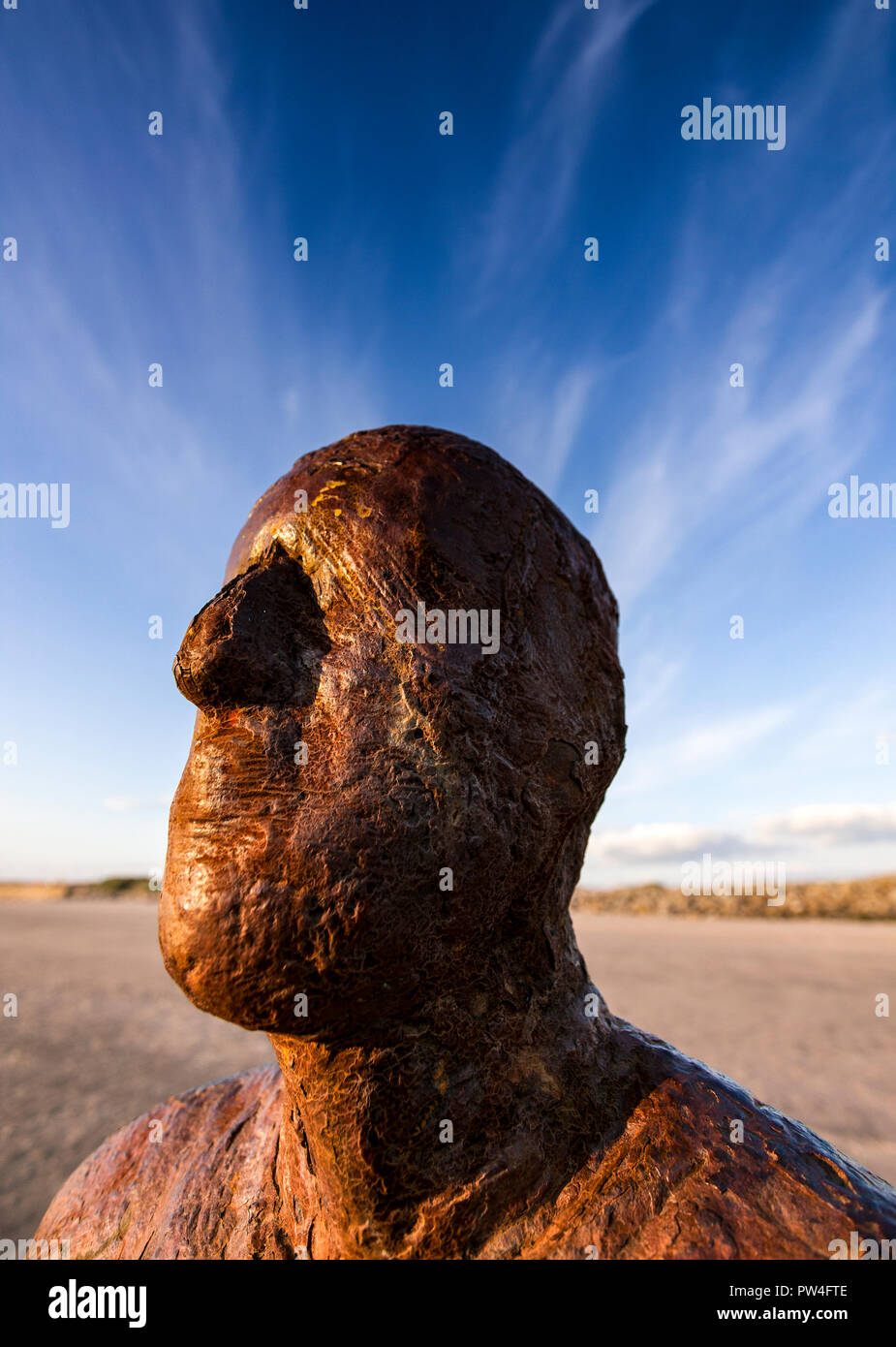 'Another Place' by Antony Gormley Iron Man statues on Crosby Beach