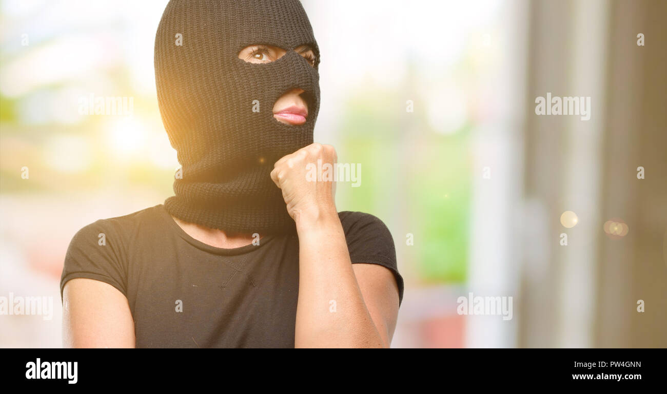 Woman Wearing Balaclava High Resolution Stock Photography and Images