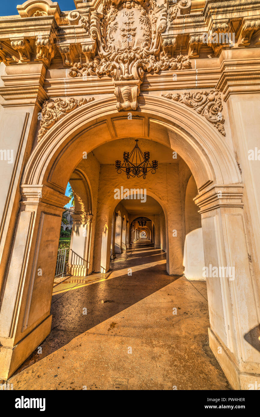 Spreckels organ pavilion detail balboa hires stock photography and