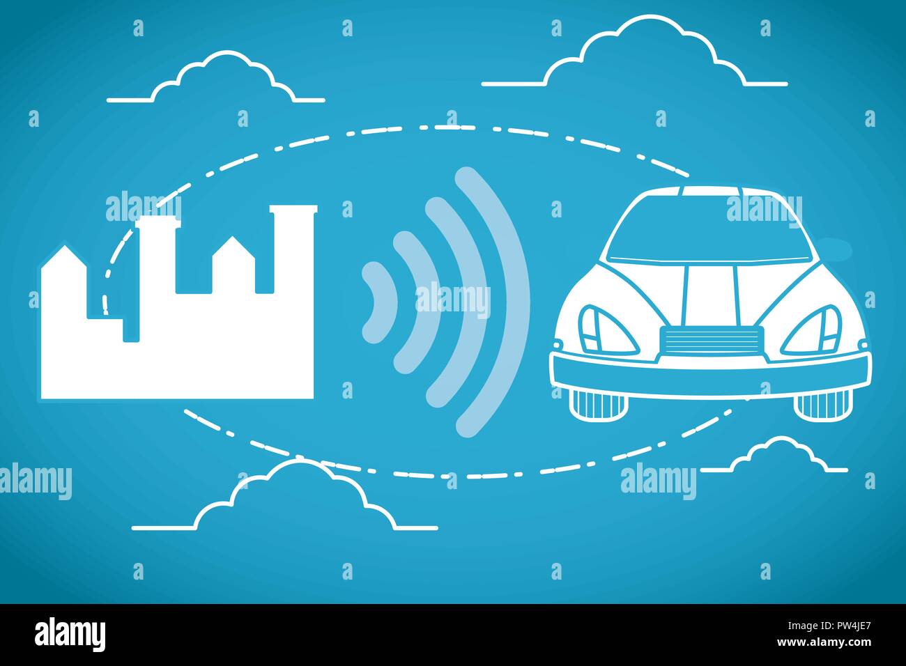 Satellite tracking car Stock Vector Images - Alamy