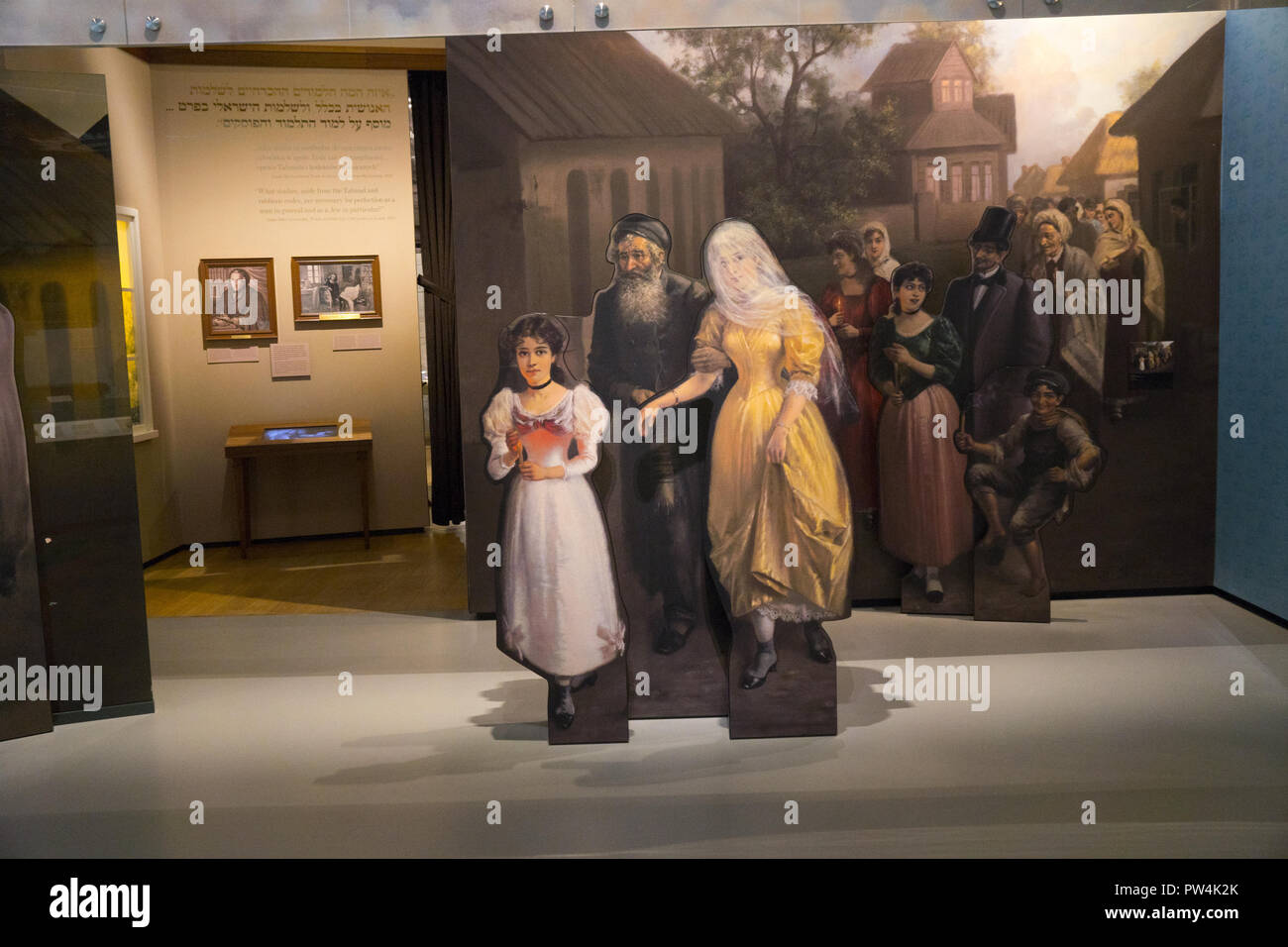 Installations at the  Polin Museum of the History of Polish Jews which opened in 2014 which covers the thousand year history of Jewsish life in Poland. Stock Photo