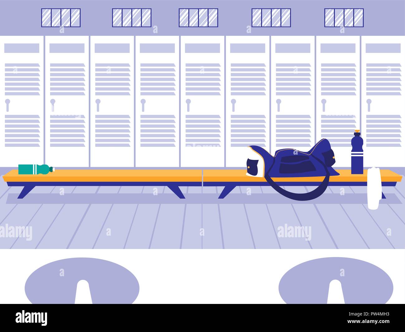 place with locker of sport gym vector illustration design Stock Vector ...