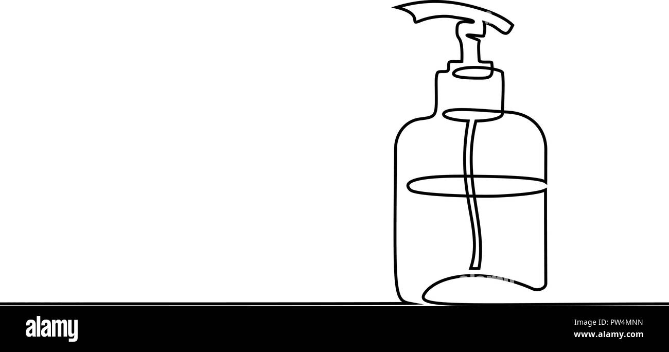 Shampoo Bottle Outline Drawing