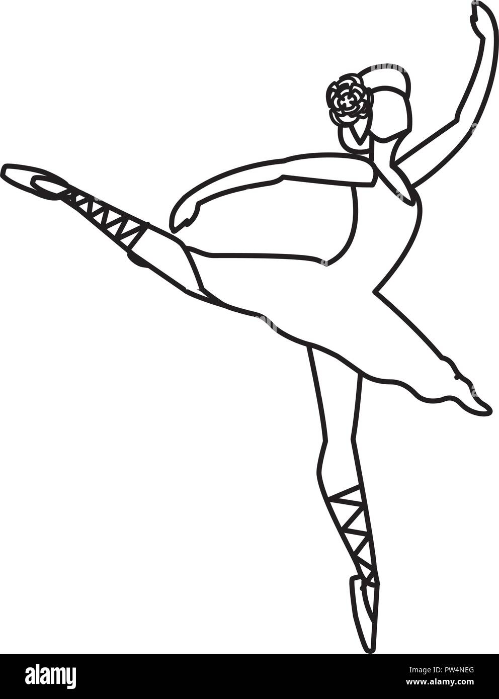 avatar ballet dancer icon over white background, vector ...