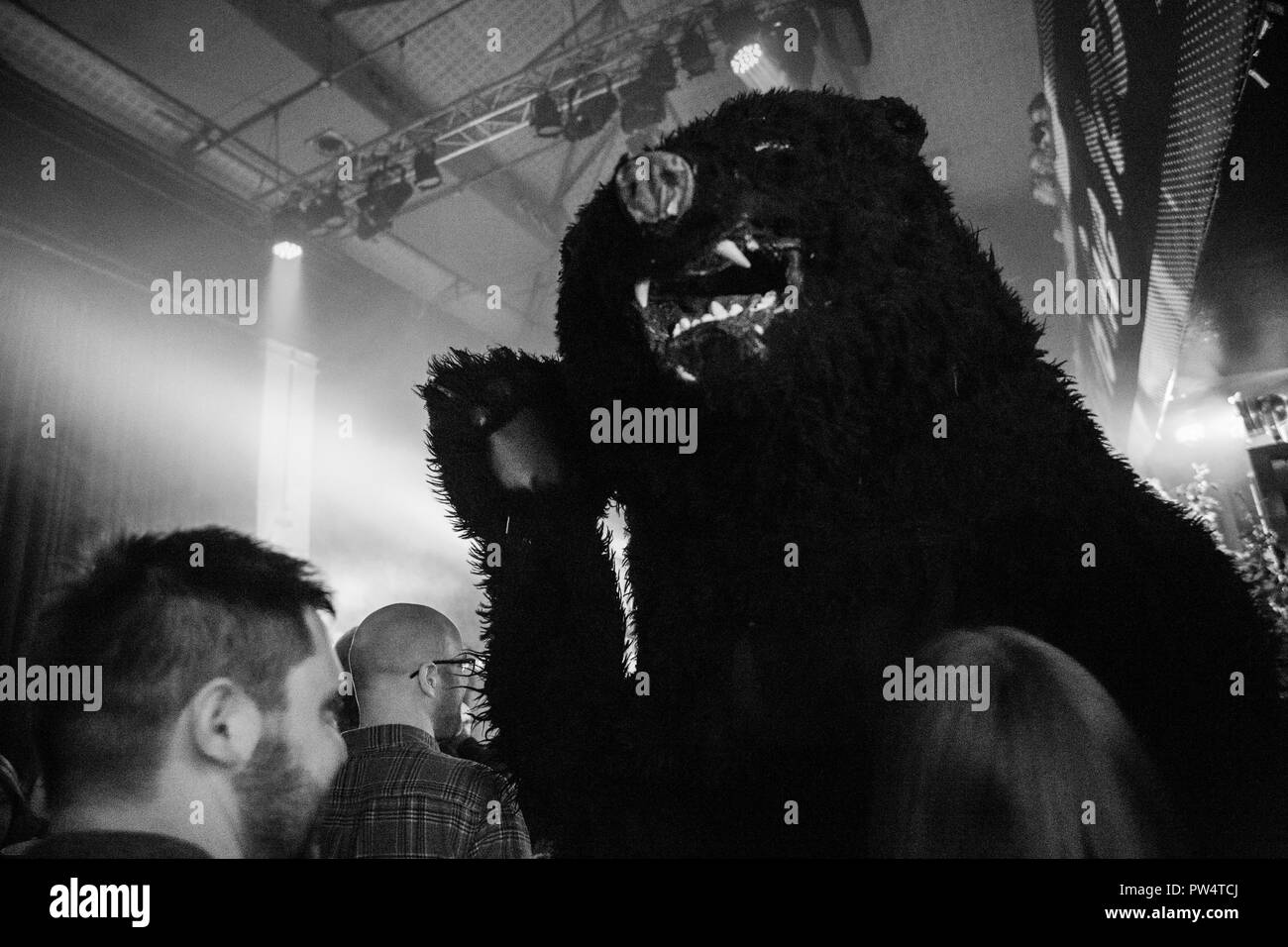 British Sea Power bear dancing in the crowd at hit The North Festival May 2018 Stock Photo
