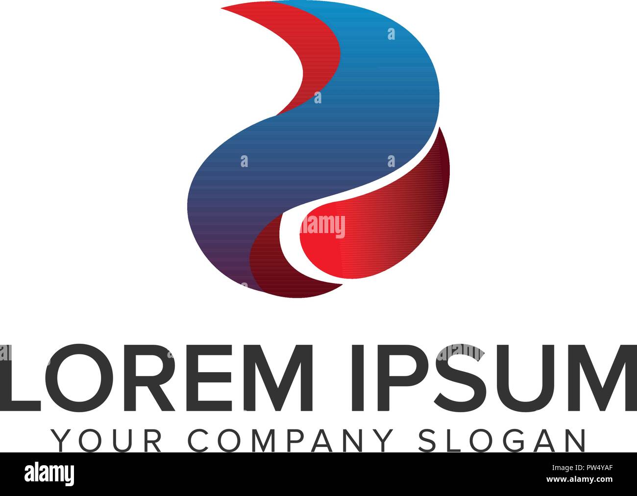 3D Liquid Logo design concept template. fully editable vector Stock Vector