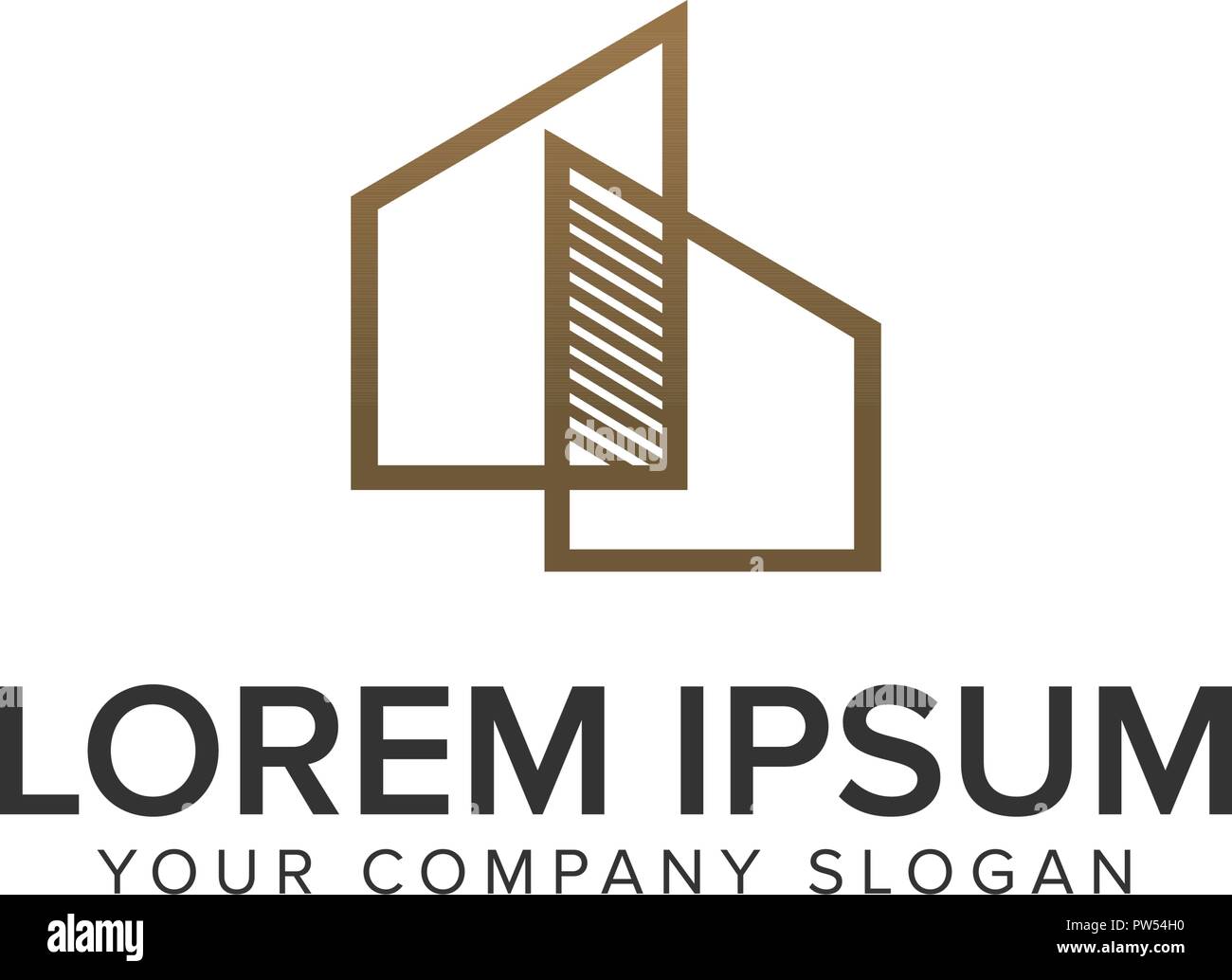 minimalist real estate logo design concept template Stock Vector Image ...