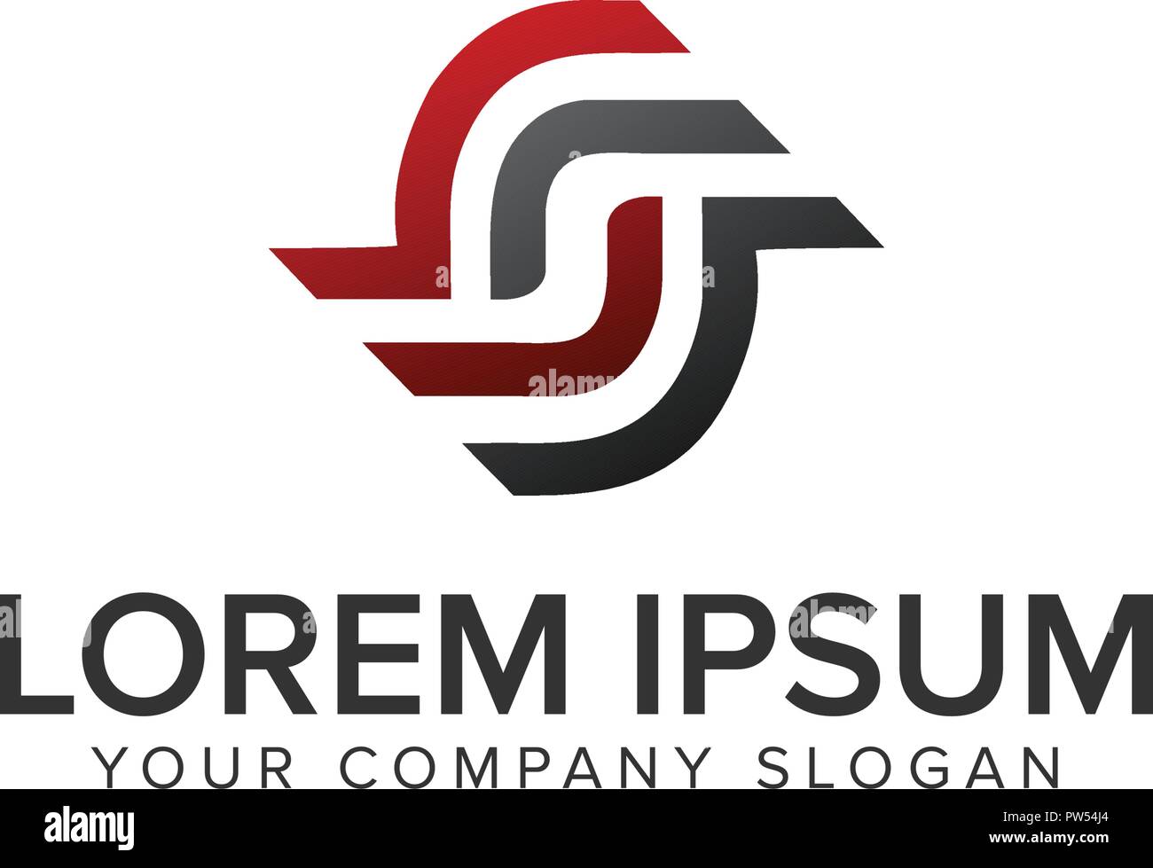 Letter S rotation logo design concept template Stock Vector Image & Art ...