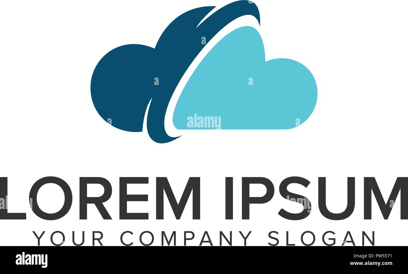 cloud technology logo design concept template Stock Vector Image & Art ...