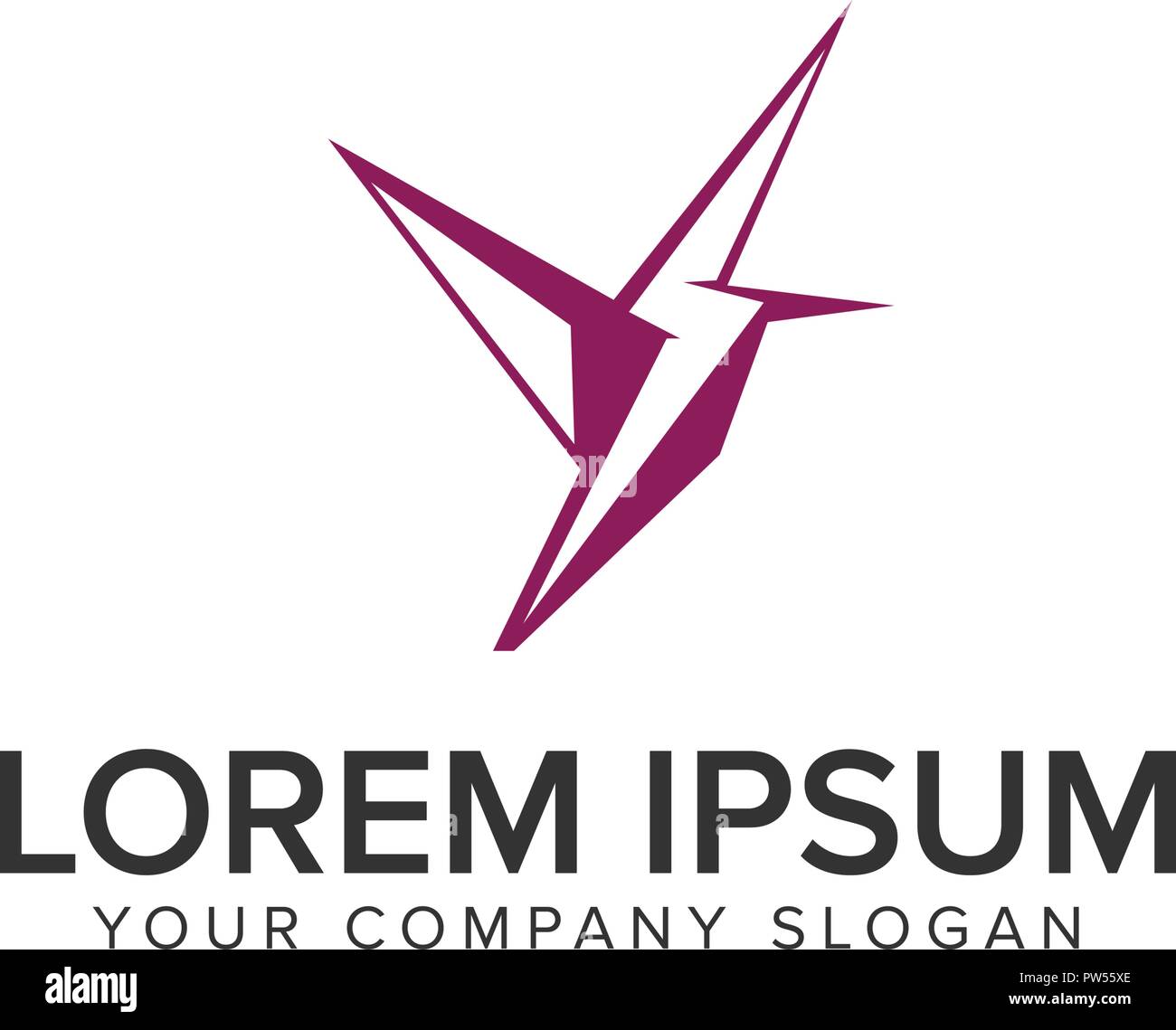 bird abstract logo logo design concept template Stock Vector Image ...