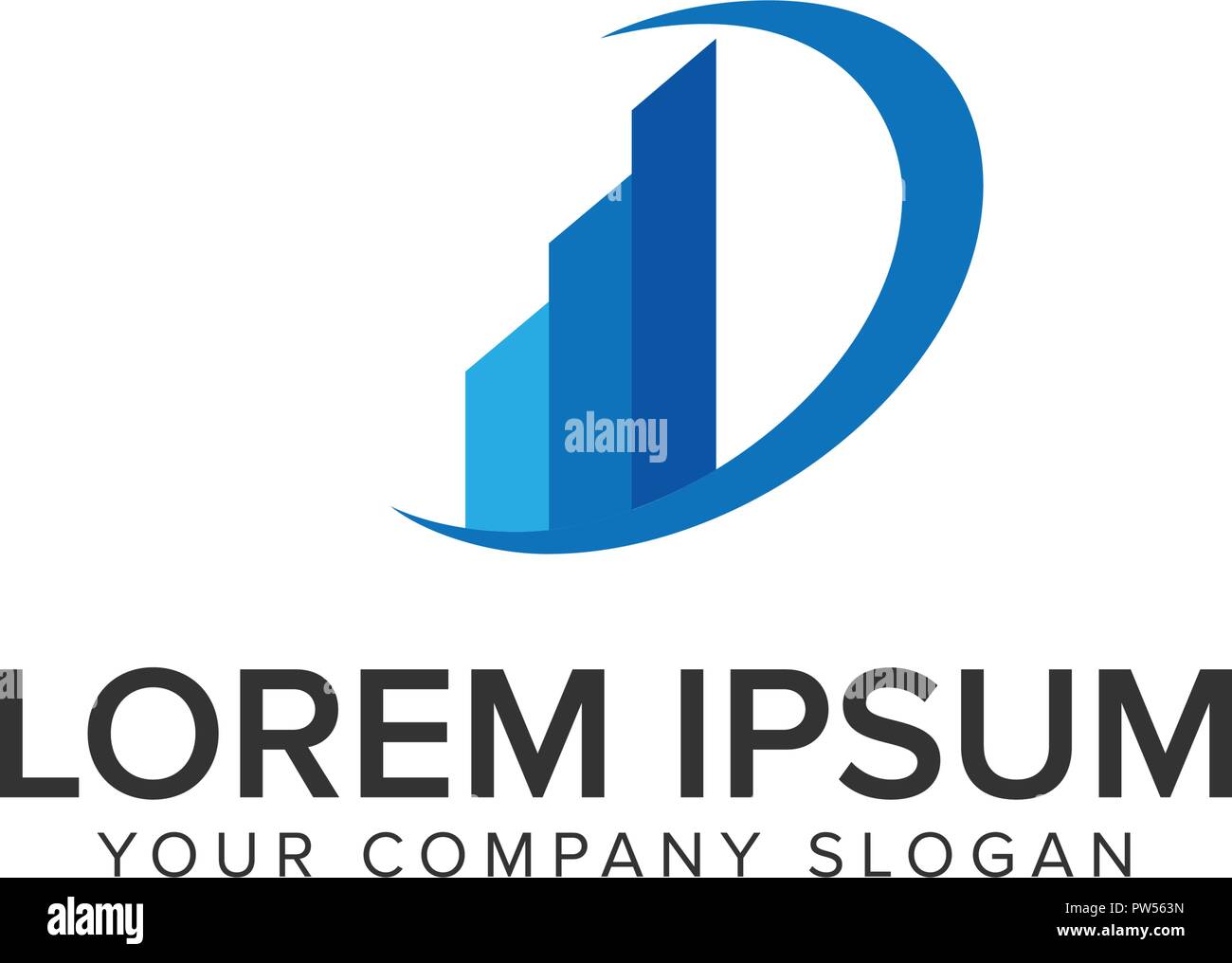 Building simple logo design concept template. Stock Vector