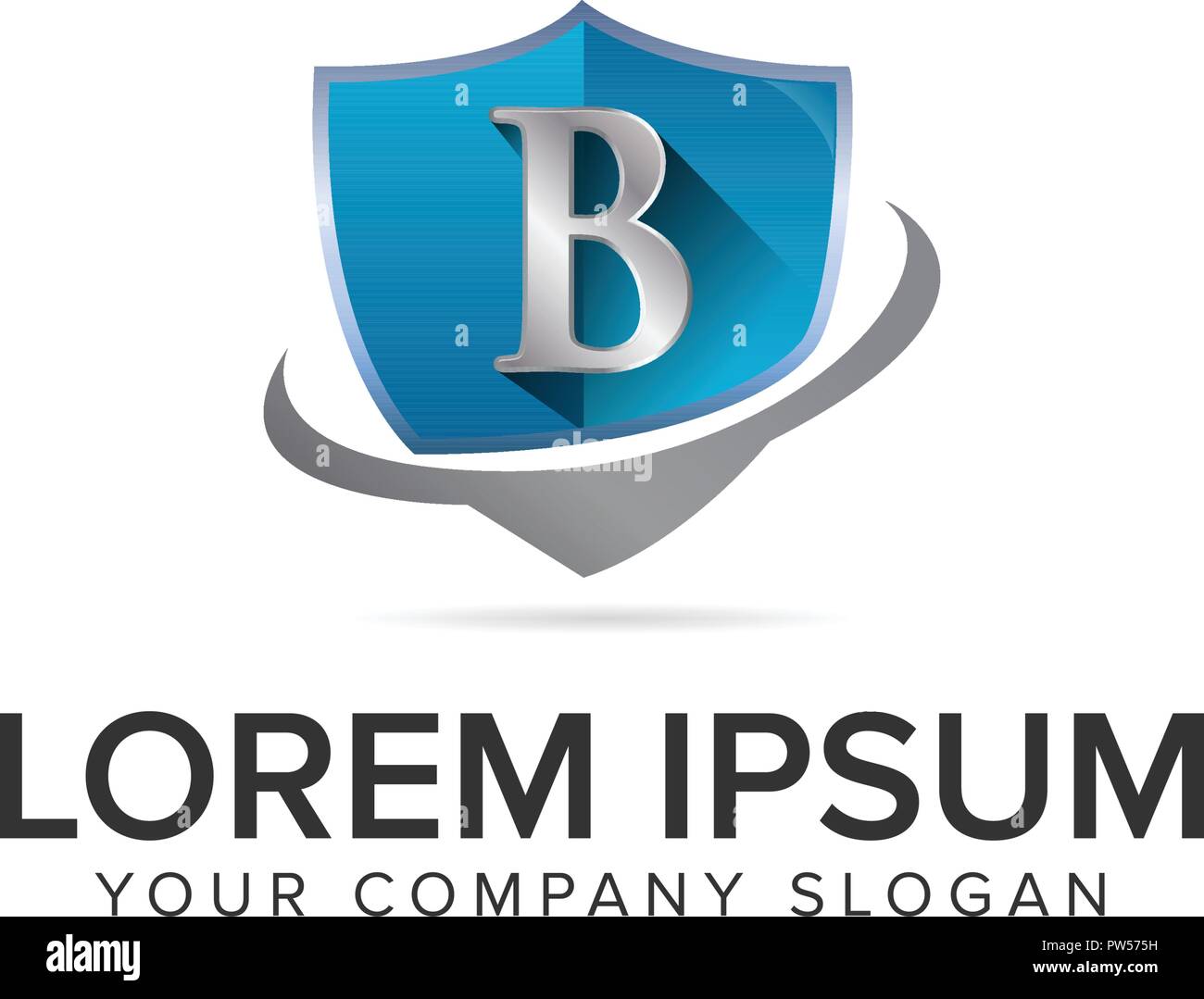 letter B shield logo design concept template Stock Vector Image & Art ...