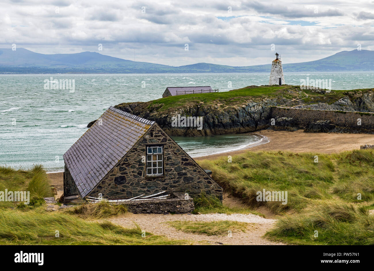 Llanddwyn Island off Anglesey North Wales Stock Photo