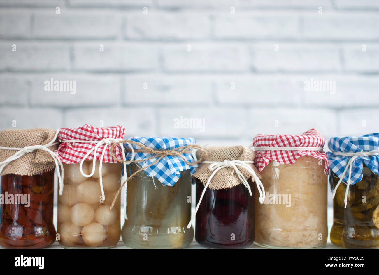 Set of naturally fermented foods Stock Photo Alamy