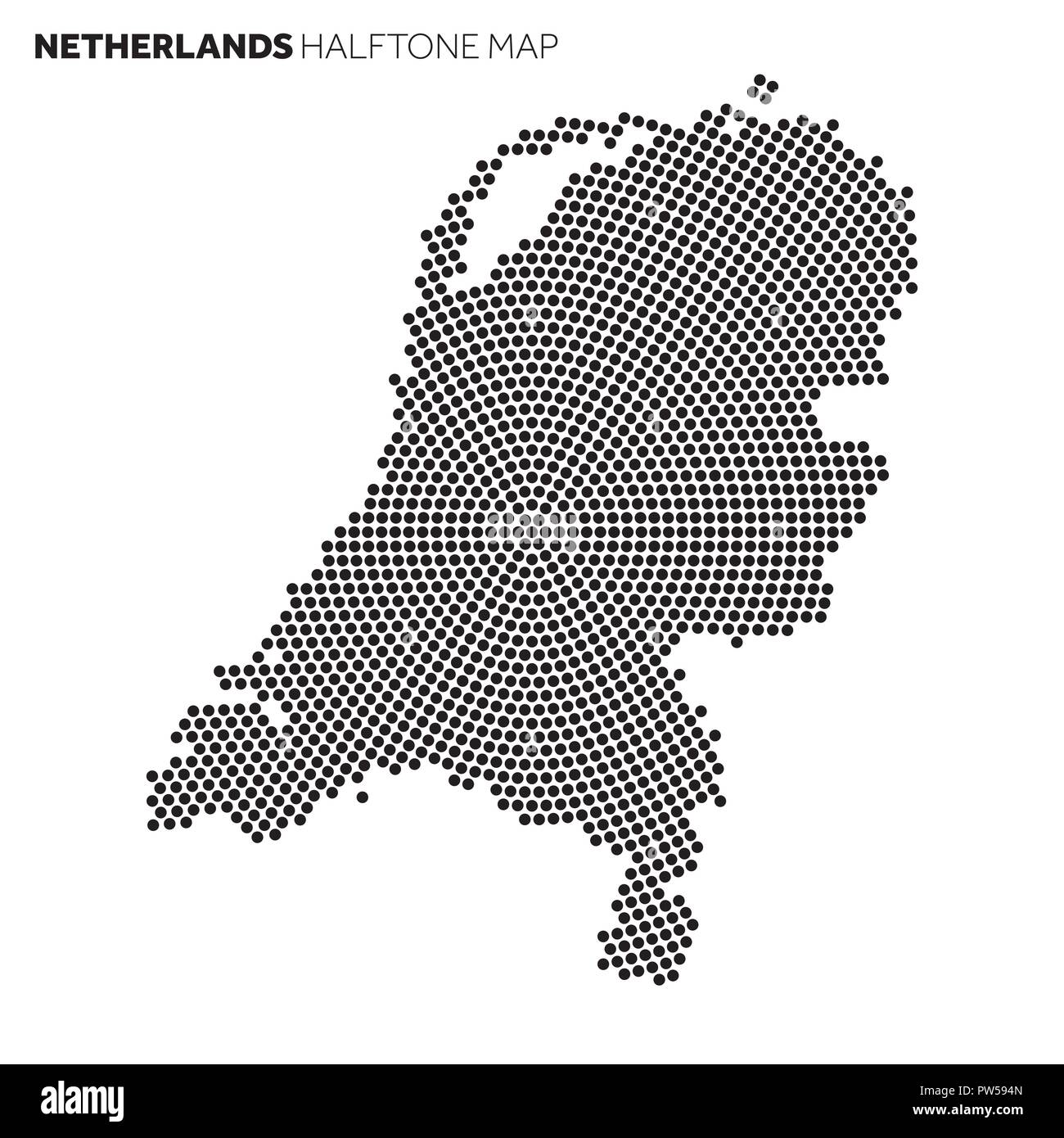 Netherlands country map hi-res stock photography and images - Alamy