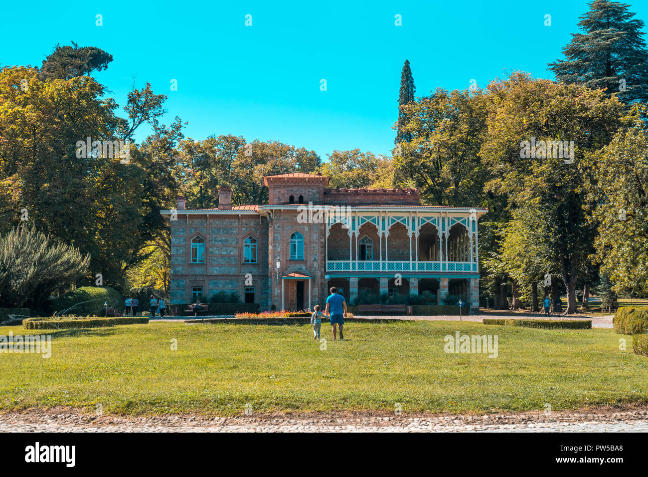 Tsinandali Palace and garden, Chavchavadze House Museum - Kakheti, Georgia, Caucasus. Stock Photo