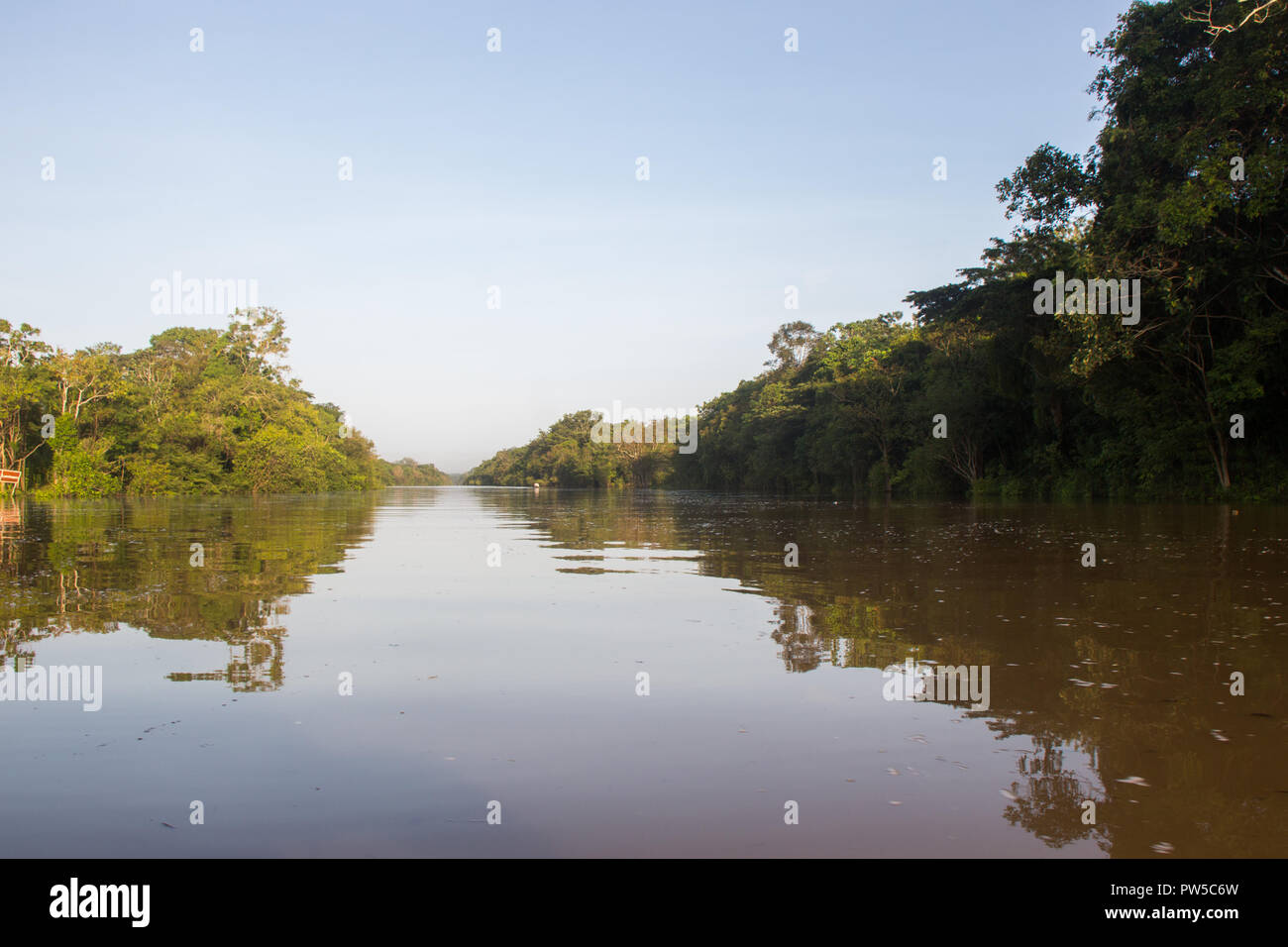 amazon river, puerto nariño, Colombia Stock Photo