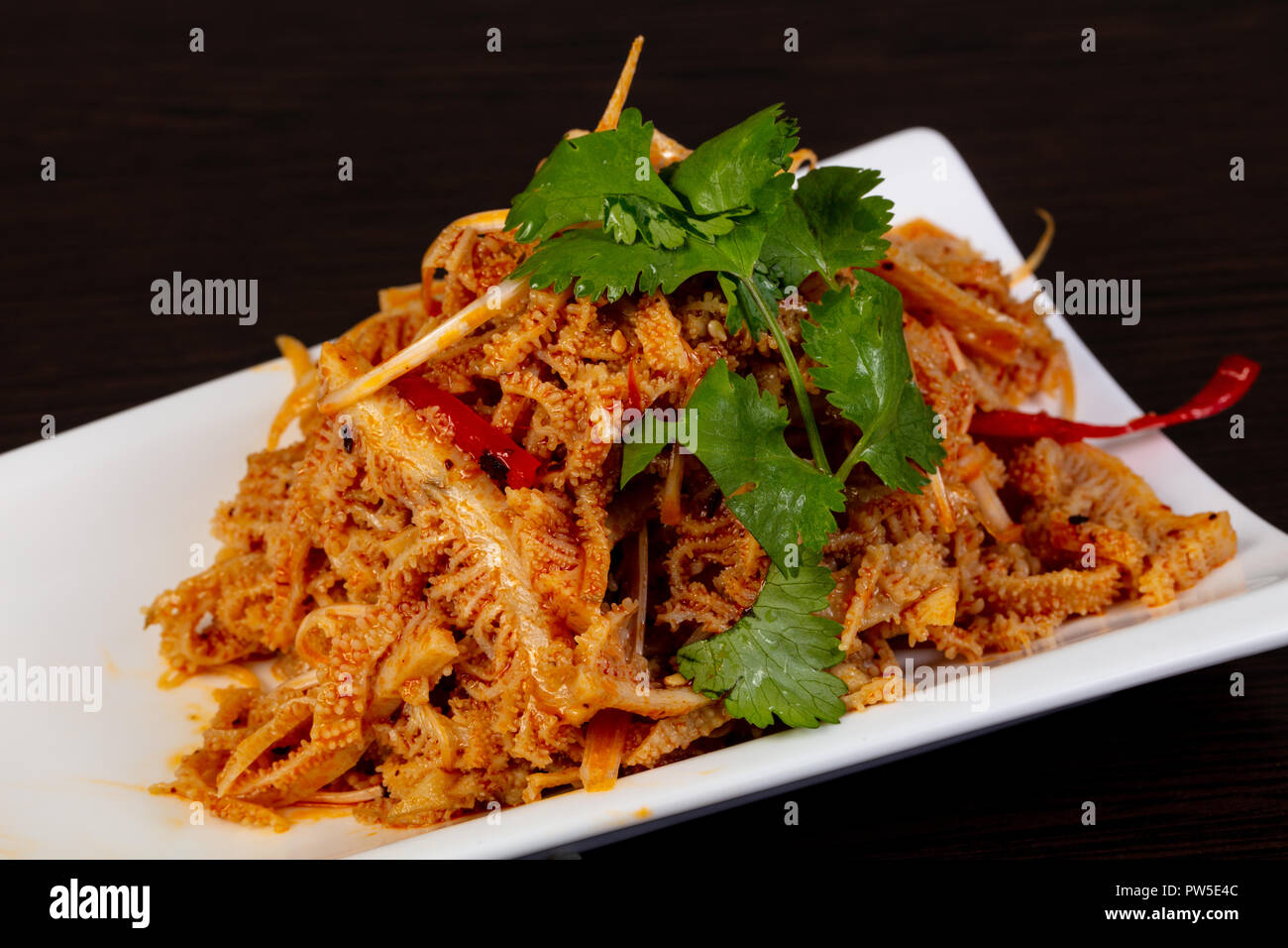 Chinese cuisine Spicy beef stomach Stock Photo Alamy