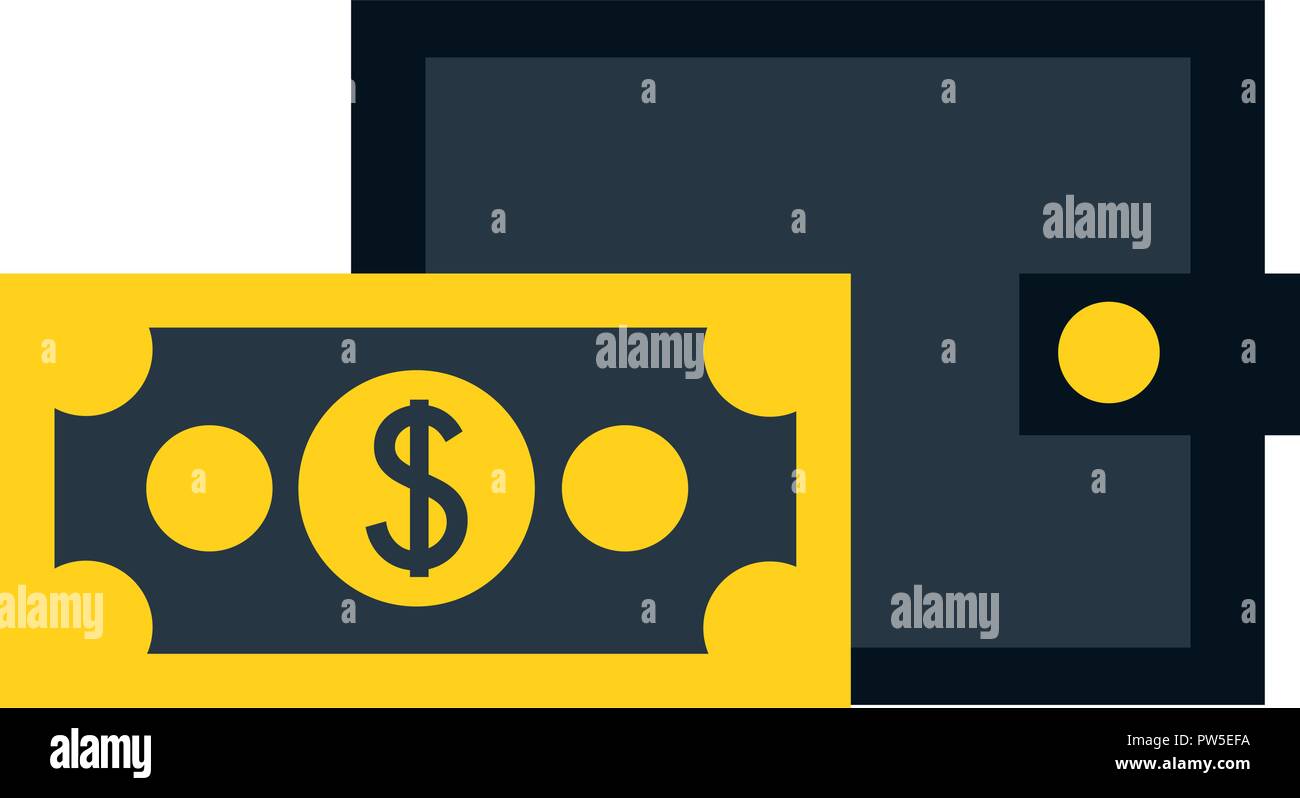 business wallet money banknote bank vector illustration Stock Vector ...
