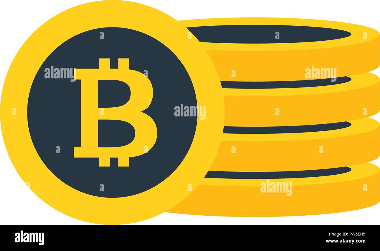 bitcoin cryptocurrency virtual fintech isolated vector illustration ...