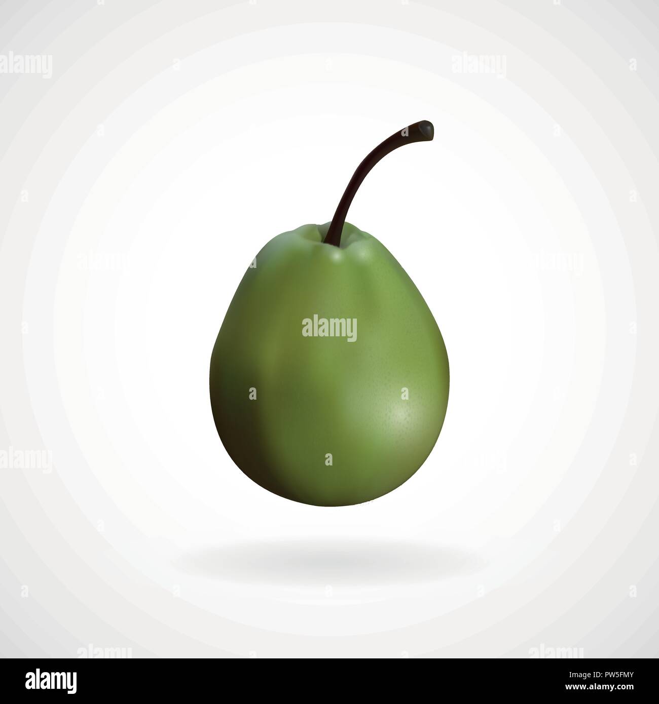 Realistic green pear, vector, illustration, eps file Stock Vector Image ...
