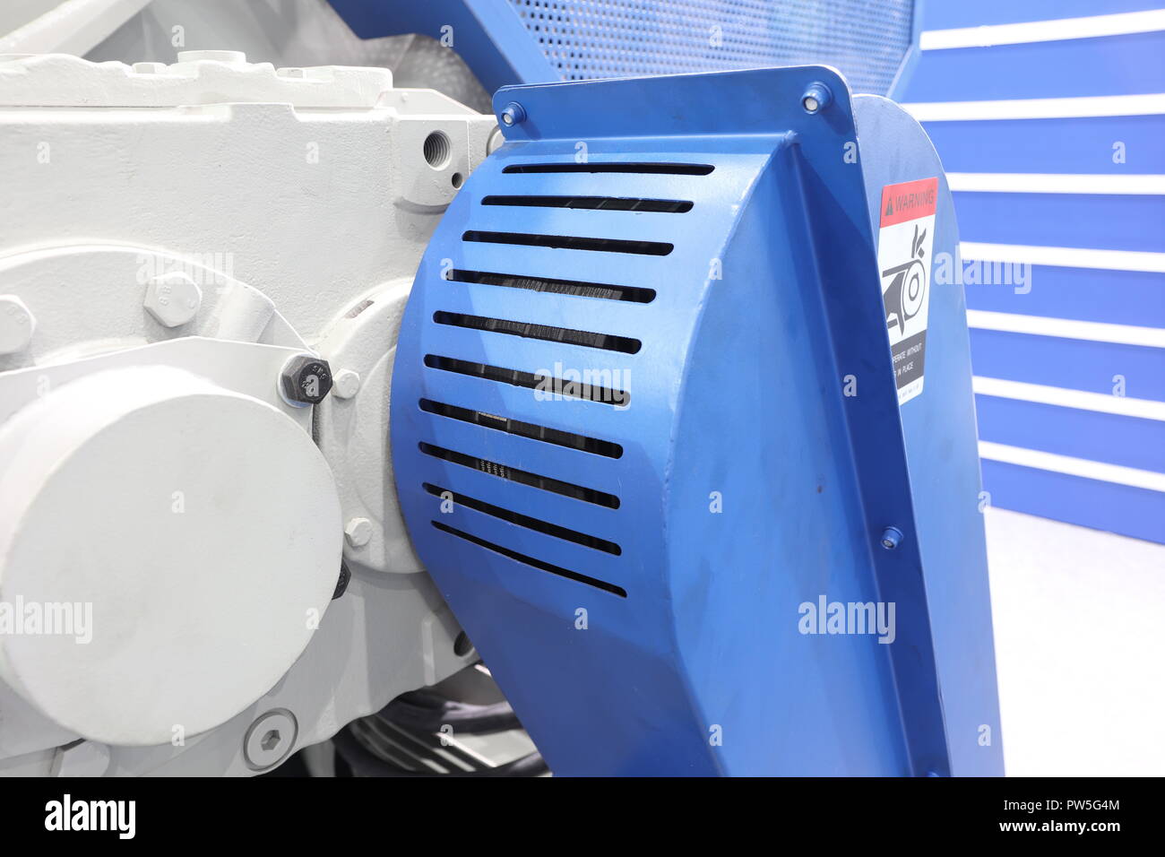 Steel Guard for safety protection / motor of machine Stock Photo Alamy