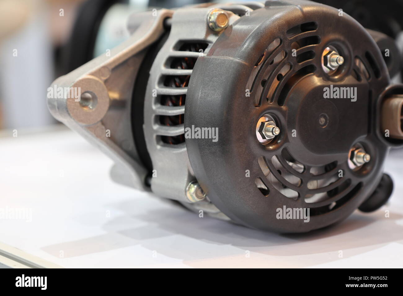 an alternator in engine to generate electric Stock Photo Alamy