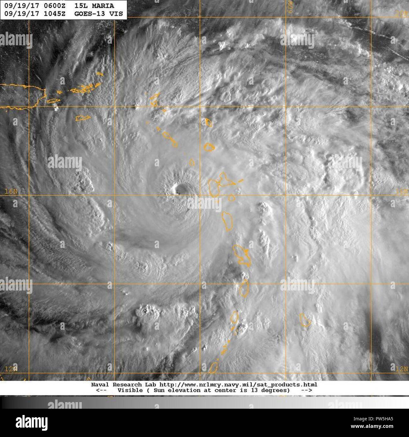 Caribbean Sea Sept 19 17 A Goes Satellite Image Of Hurricane Maria In The Caribbean Sea The Storm Is A Category 5 On The Saffir Simpson Hurricane Wind Scale On The Forecast Track Caribbean Sea Sept 19 17 A Goes Satellite Image Of Hurricane Maria In The Caribbean Sea The Storm Is A Category 5 On The Saffir Simpson Hurricane Wind Scale On The Forecast Track