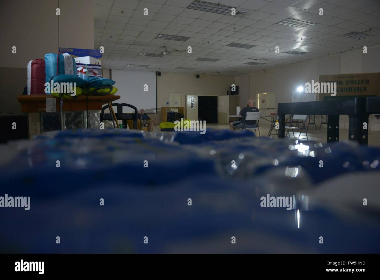 Puerto Rico Command Post Members of the Coast Guard Incident Command Post in Puerto Rico wait ...
