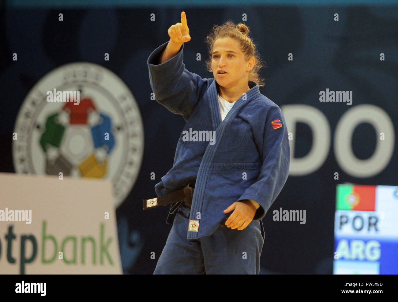Argentine Judoka Paula Pareto Celebrates After Defeating Portuguese Catarina Costa In The 48 Kg Category During The Judo Grand Prix In Cancun Mexico 12 October 2018 Efe Alonso Cupul Stock Photo Alamy