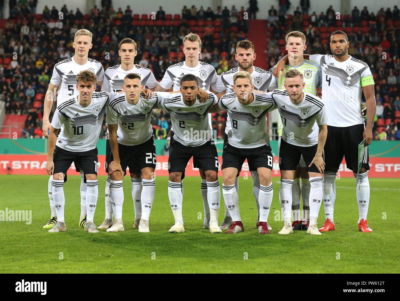 Ingolstadt, Deutschland. 12th Oct, 2018. firo: 12.10.2018 Football, Soccer,  National Team, Germany U21, European Championship Qualification, Germany -  Norway, Teamfoto, Germany, GER, | usage worldwide Credit: dpa/Alamy Live  News Stock Photo - Alamy