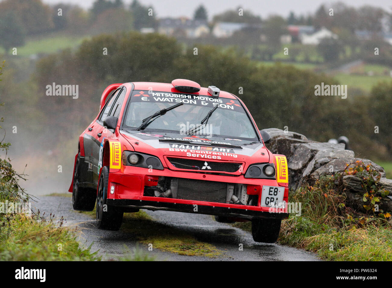 Ballybofey, Donegal, Ireland. 13th Oct, 2018. Motorsports, Donegal Autumn  Rally; Shaun Sinclair and Iona Sinclair (Mitsubishi WRC Proto) Credit:  Action Plus Sports/Alamy Live News Stock Photo - Alamy