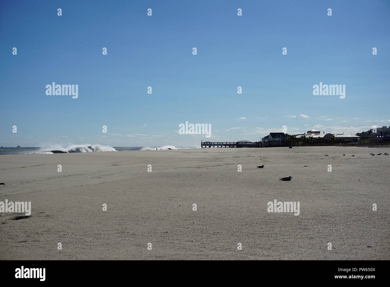 Manasquan Beach, New Jersey in the winter Stock Photo Alamy